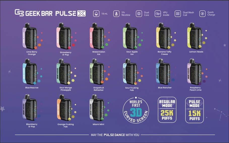 The Geek Bar Pulse X is Coming Soon to Worldwide Vape with 15 more flavors!
